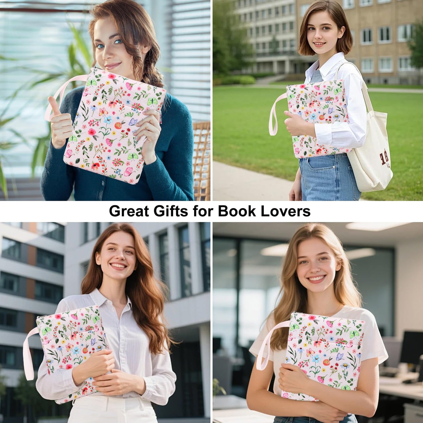 DSIUE Book Sleeve Book Covers for Paperbacks Book Protector with Zipper for Book Lover,11.4 X 9 Inch