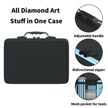 VANSUNS Diamond Painting Storage Containers Kits, Thickened Waterproof Portable Bead Storage Boxes for Diamond Painting Accessories and Tools, 160 Square Bottles