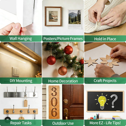 EZlifego Double Sided Tape Heavy Duty(Extra Large 16.5FT), Nano Adhesive Mounting Tape Wall Decor,Sticky Picture Hanging Adhesive Strips Poster Tape