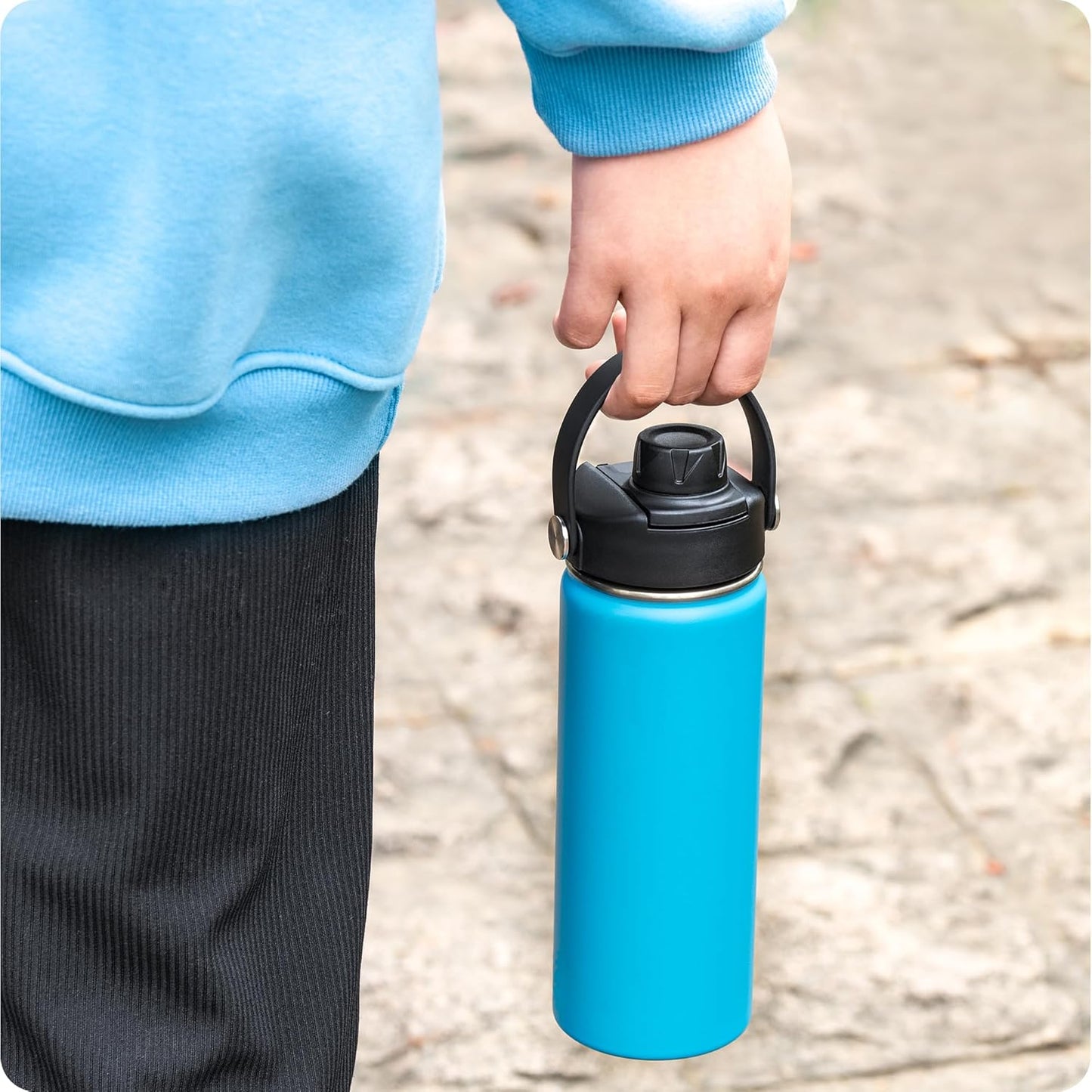 Lid for Hydro Flask 32 40 oz Water Bottle, Spout Lid with Handle Replacement for Wide Mouth Lid Chug Cap