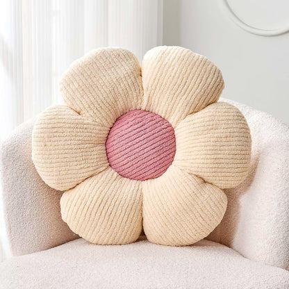 14.9" Kcvvcr Flower Throw Pillow, Soft White Shaped Floor Pillow for Home Decor, Cute Aesthetic Plush Decorative