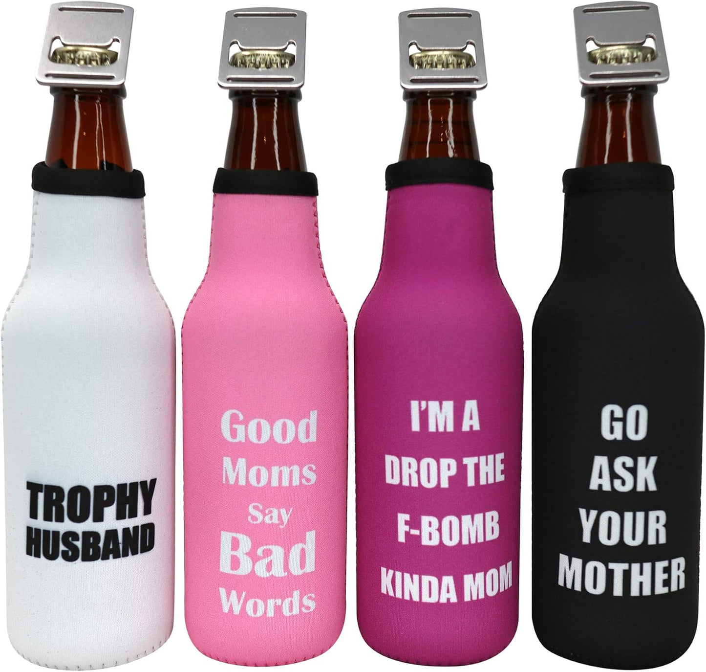 AWESOMETIVITY 12 oz. Funny Mom Dad Couple Coolers - Gifts from Kids, Friends for New Parents Who Have Everything
