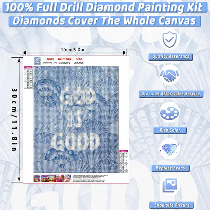 6Pcs Coastal Beachy Diamond Art Kits for Adults Beginners,Full Round Drill 5D DIY Blue Christian Diamond Painting Kits,Paint by Diamonds Dot Gem Art Crystal Easy, Funny Home Wall Decor&Gift-10x12in