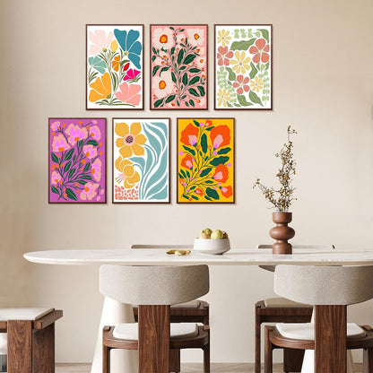 Yezavesu 6 Pack Paint by Numbers Kit for Adults Beginner 8x12 Inch, Flowers Adult Paint by Number Kits on Canvas Without Frame, DIY Acrylic Easy Flower Painting by Numbers for Home Wall Decor Gift