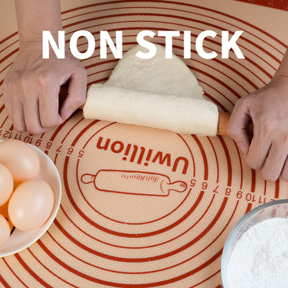 UWILLION Silicone Pastry Mat 36 x 24 Inch Extra Large Baking Mat with Measurement for Counter Dough, Rolling, Fondant, Pie Crust
