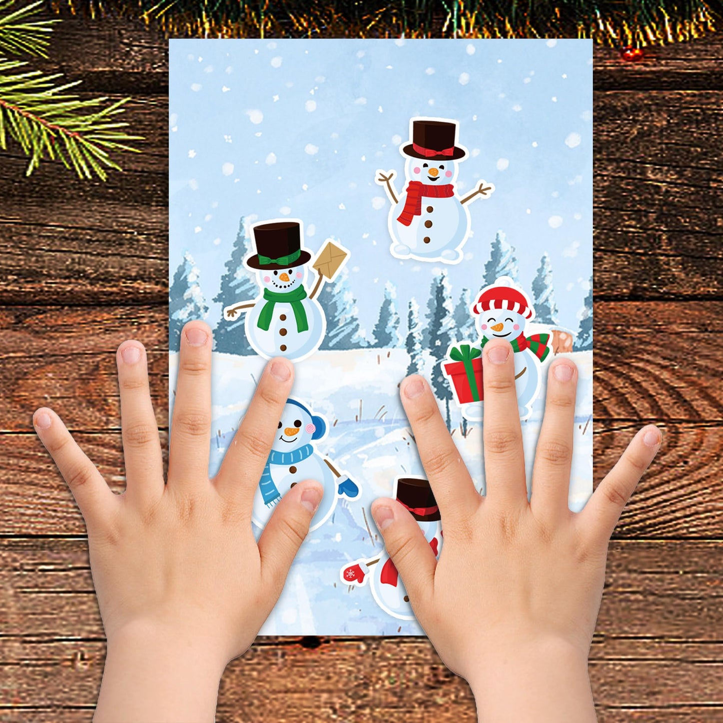 1200 PCS Snowman Roll Stickers Christmas Snowman Envelope Labels Stickers Xmas Assorted Snowmen Seal Stickers Roll for Kids Winter Christmas Holiday Party Gift Decor