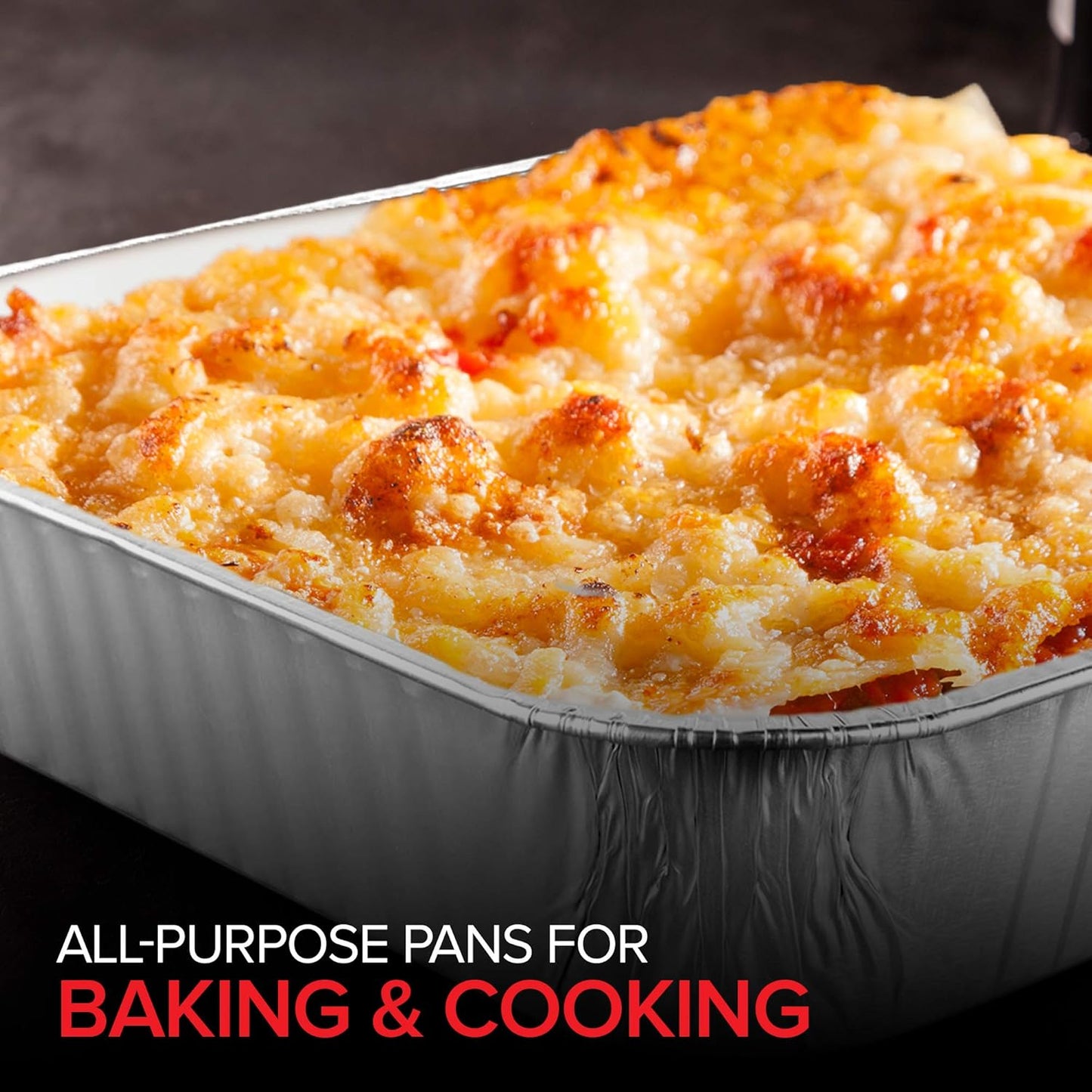 8x8 Foil Pans, 10 Pack, 8 Inch Square Aluminum Pans for Baking