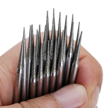 30-Piece Diamond Drill Bits Set for Jewelry Making Sea Glass Shells Gemstones Diamond Tipped Drill Bits for Dremel Rotary Tools Glass Ceramic Stone