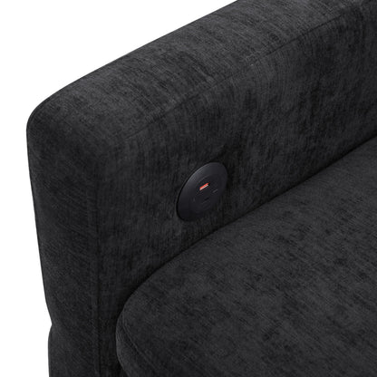 Eafurn 3 in 1 Convertible Sofa Bed Pull Out Sleeper Couch Bed - Modern Futon Loveseat Sleeper Sofa with Adjustable Reclining Backrest & USB Ports for Living Room, Chenille Fabric