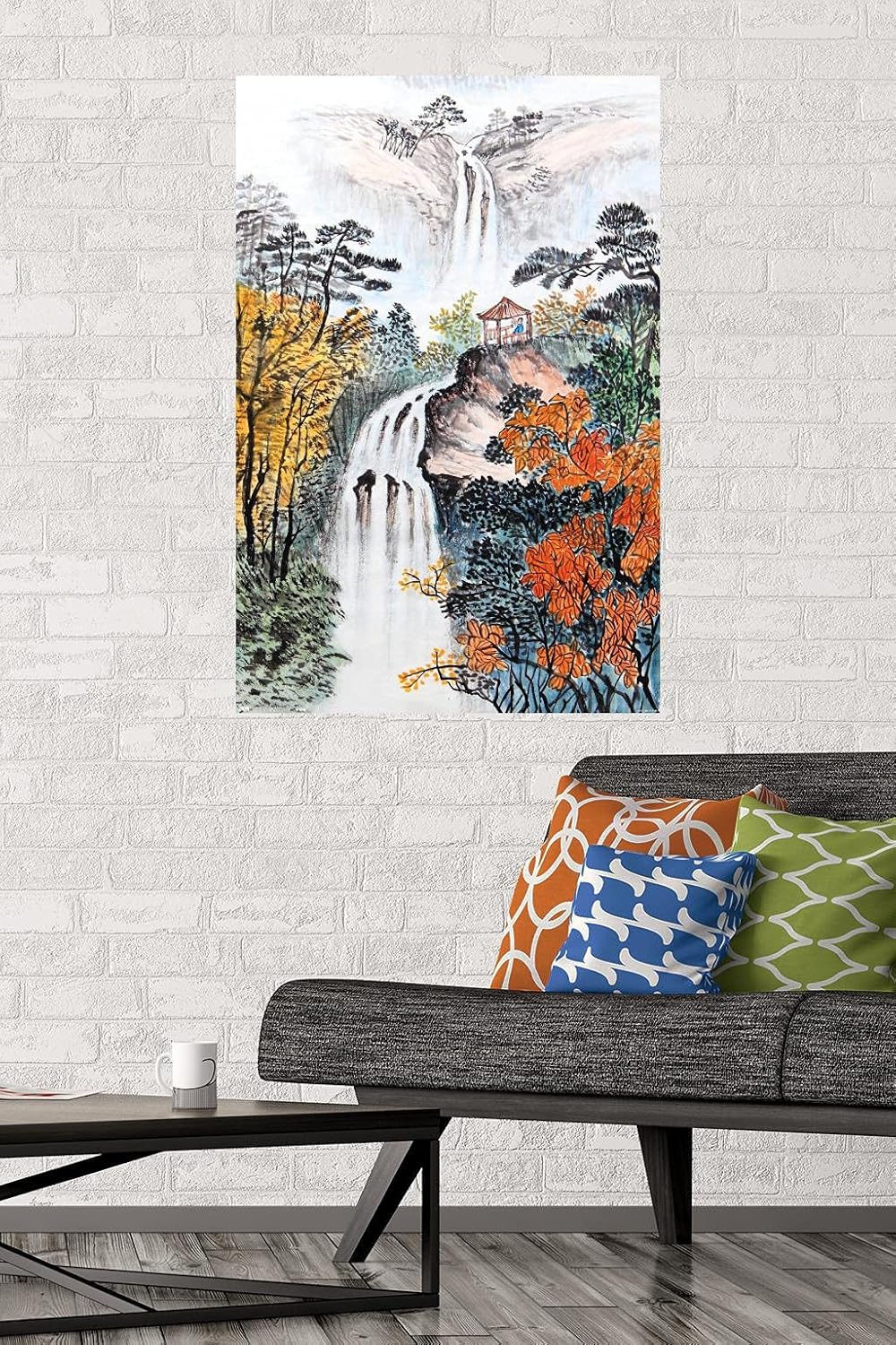 Trends International China Landscape with Waterfalls Wall Poster, 22.375" x 34", Premium Unframed Version
