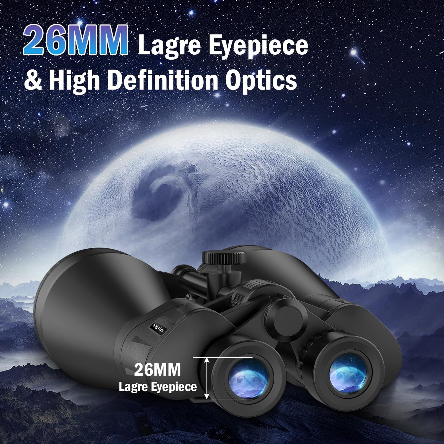 20x80 Astronomy Binoculars for Adults, High Power Stargazing Binoculars with Bak4 Prism, Low Light Vision for Moon Observation & Wildlife Watching, Includes Tripod,Tripod Adapter and Carrying Case