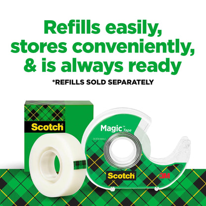 Scotch Magic Tape, Invisible, Home Office Supplies and Back to School Supplies for College and Classrooms, 6 Tape Rolls with Dispensers