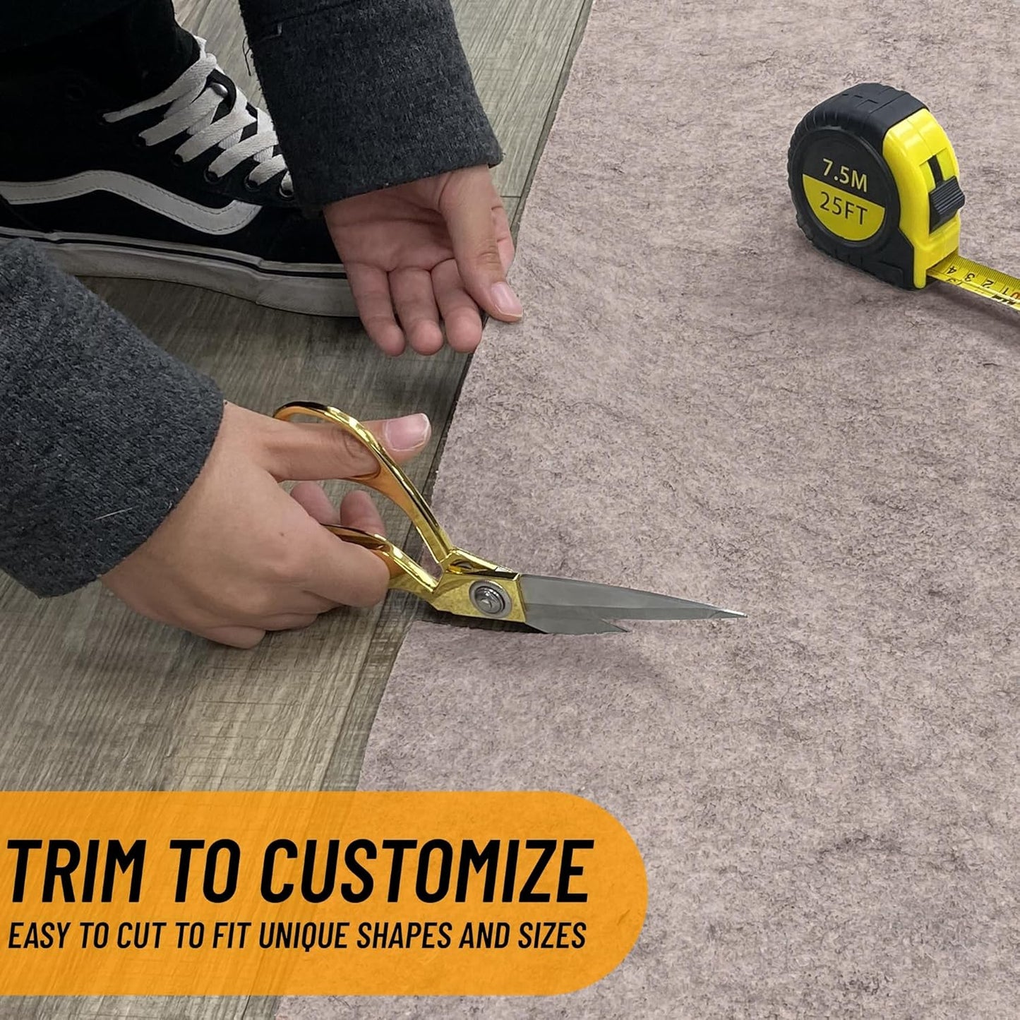 3' 9' 1/4 Inch Ottomanson x Non-Slip Rug Pad Gripper Thick Dual Surface Felt + Rubber Gripper - Safe for All Floors