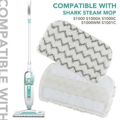 Sgizoku S1000 S2001 Steam Mop Replacement Pads for Shark Steam Mop S1000 S1000A S1000C S1000WM S10001C S1200 & S2001 SteamSpot Steam Mop - Dirt Grip, Washable & Reusable for All Floor Clean - 5Pack
