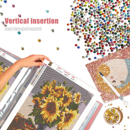 MUFEKUM 2 Pack A3 Storage Book for Diamond Painting, Handheld Diamond Art Portfolio Folder with 30 Pocket, Diamond Art Storage Book for 12”x16” Diamond Painting Photo Picture