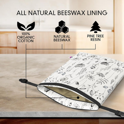 '-Pack 2- Riccle Reusable Beeswax Bread Bags for Sourdough and Homemade Bread Of Durable and Waxed for Fresh Artisan