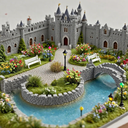 gdeplok 140 Pcs Static Grass Tufts & Miniature Flower Clusters - Artificial Grass Terrain Scenery Kit for Model Train Railway, Military Sand Table, DIY Diorama Landscape