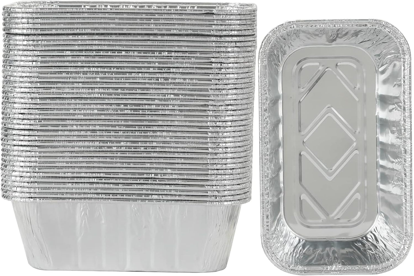 30 Pack 1Lb Mini Loaf Pans, Heavy Duty Disposable Aluminum Foil Bread Tins, Standard Size - 6" X 3.5" X 2.5"