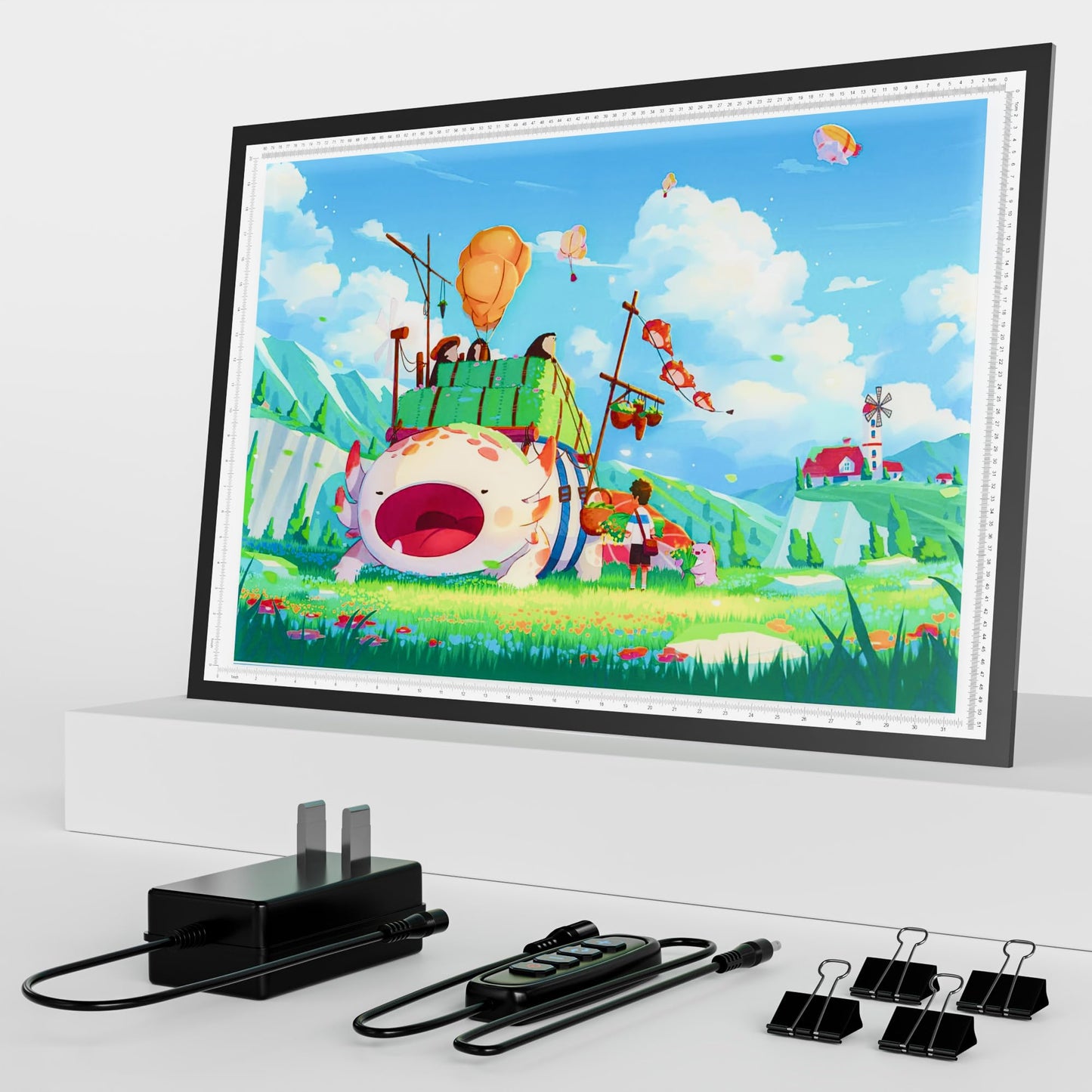 A1 Light Pad Tracing Light Box, Diamond Art Light Board with 3 Color Modes&10 Levels&Stepless Dimming, DEAR CARBON Light Table for Tracing, Drawing, Sketching and Weeding Vinyl