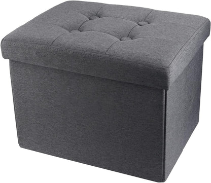 17x13x13inches ALASDO Storage Ottoman Footrest Stool Small Ottoman with Storage Foldable Ottomans Foot Rest Footstool