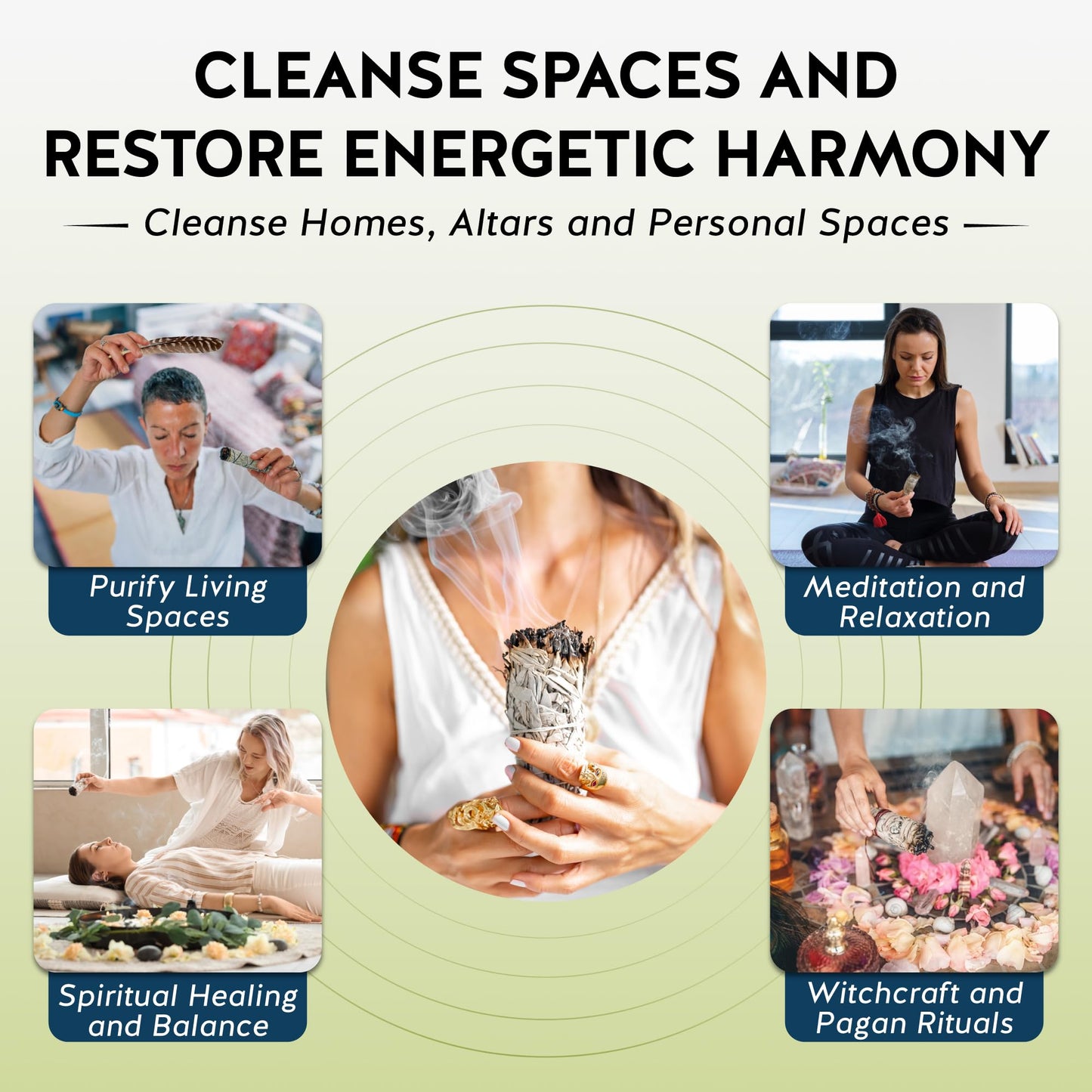 Alternative Imagination California White Sage Smudge Sticks - 3-Pack of 7-Inch Bundles for Home Cleansing,Energy Clearing, Meditation, Witchcraft, Spiritual Gifts,Altar & Smudging-Packaged in the USA