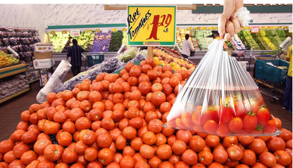 12"x20" 1.75" Pack 1440 [4 Mr Miracle Plastic Produce Bags for Food Storage - Clear Grocery Bag for Fruits, Vegetables