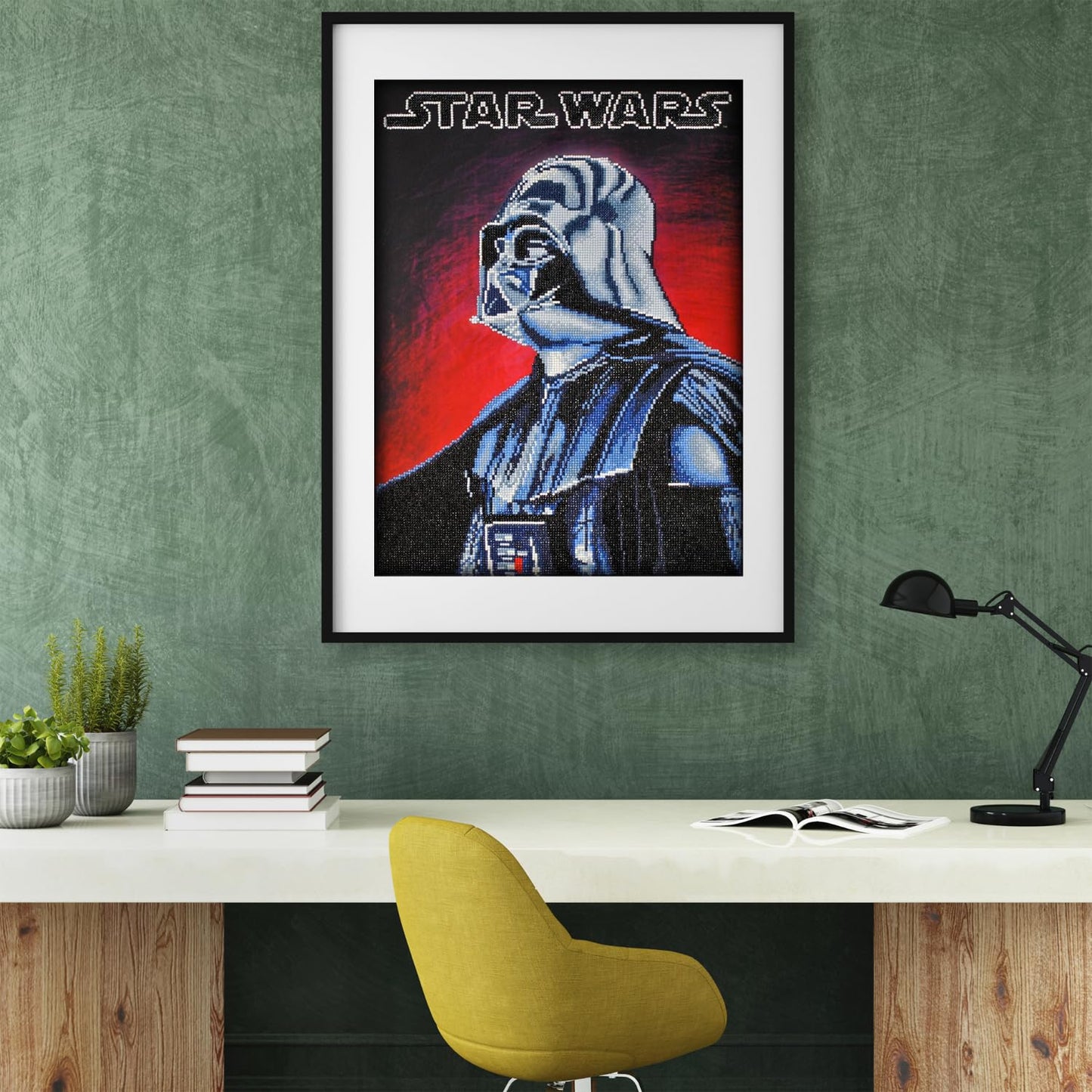 DIAMOND DOTZ Darth Vader Star Wars Diamond Painting Kits for Adults - Diamond Art Kits a Relaxing Creative Craft Kit with Dotz Gems 22.4"x16.5"