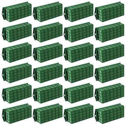 Hahood 24 Packs Floral Foam Cage Rectangle Flower Cage Holders with Floral Foam Flower Arrangement Supplies for Fresh Flowers, Home Wedding Decorations, 11.8 x 4.3 x 3.1 Inches