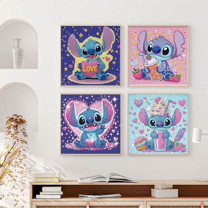 JYLMOOD 6 Packs 5D Diamond Art Kits for Kids Beginners, Full Drill 5D Cartoon Diamond Painting Kits for Adults, DIY Big Gem Art Paintings Kits for Kids Ages 8-12, Home Wall Decor 6x6 Inch