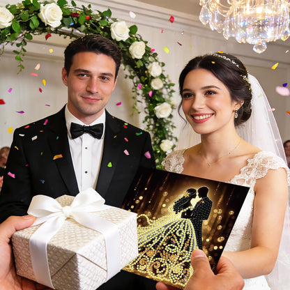 Muzagroo Art DIY Diamond Art Weding Blessing Cards Kits for Adults Diamond Painting Greeting Cards with Envelopes for Beginners Gem Art Cards 8PCS (Wedding)