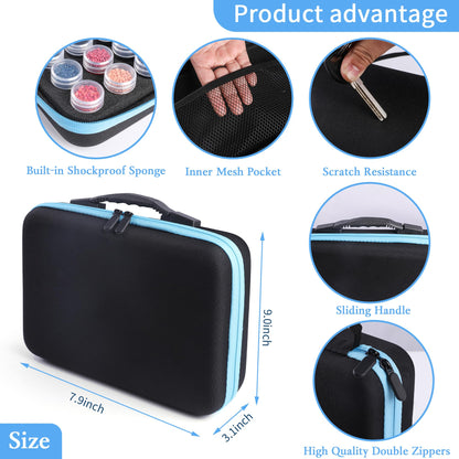 LYMUSUMI Diamond Art Storage Containers 60 Slots Diamond Painting Accessories and Tools Portable Bead Organizer Boxes for Adults（Blue）