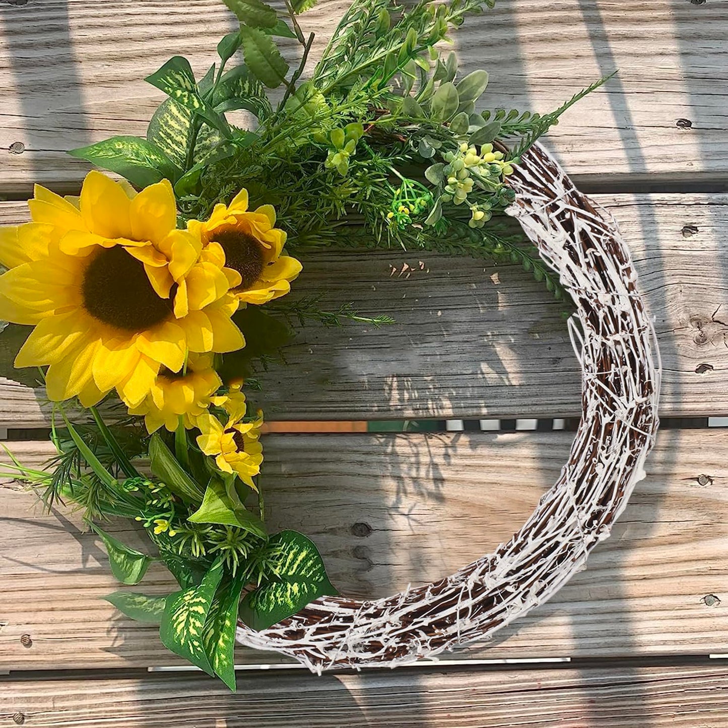 KUKLIPJIM 6 Pcs 12 inch Natural Grapevine Wreath Set, Hand-Woven Vine Branch Wreaths for DIY Crafts, Christmas Decorations, Home & Event Styling(White)