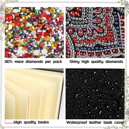 DCIDBEI 5D Diamond Art Painting Notebooks Kits Angel DIY Special Shaped Journal Sketchbook Fairy Cross Stitch Diamond Art Dairy Book Elf Paint by Numbers kit for Adults Festival Birthday
