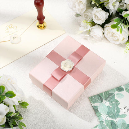 Qilery 100 Pcs Wax Seal Stickers Babys Breath Dried Floral Envelopes Seals Stickers Bulk for Wedding Invitation Bridal Shower Birthday Party Letter Greeting Cards Gift Wrapping, Self Adhesive (White)