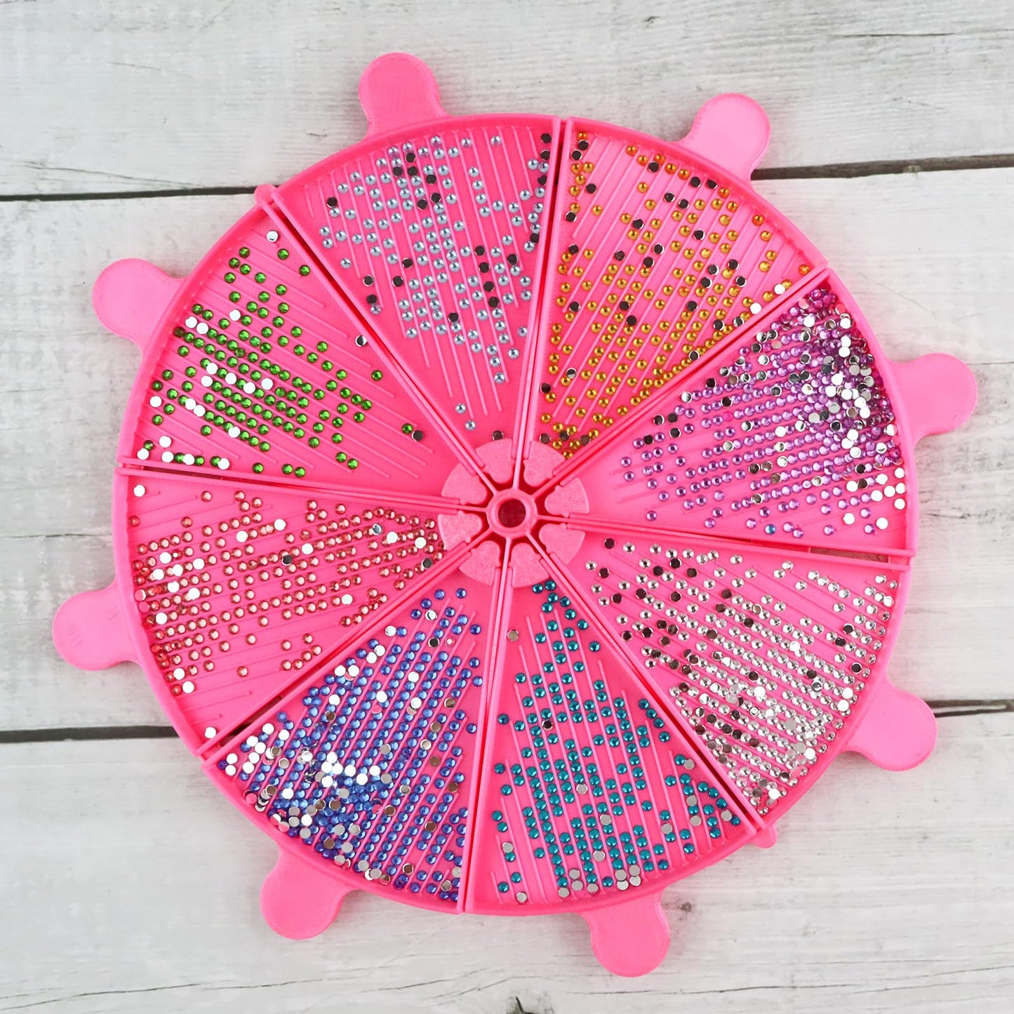 Round Diamond Painting Tray Kit,Diamond Art Drill Organizer for Beads & Rhinestones, Easy Sorting Tool for DIY Diamond Painting Kits