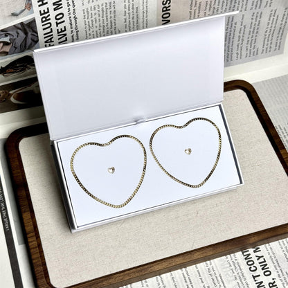 Kwkppz Permanent Bracelet Kit – 4 Pcs Locking Heart Clasp DIY Bracelet Set for Couples, Friendship, and Family – Unique Gift for Anniversary, Valentine's Day, Birthday – His & Hers Matching Jewelry