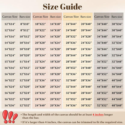 20x28 1.25" DIY Canvas Stretcher Bars, Gallery Depth White Pine Wood Frame Kit, Self-Adhesive & Tool-Free Assembly