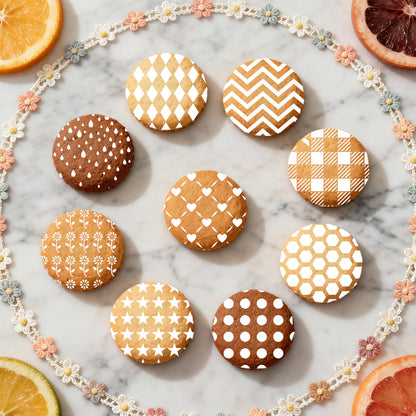 25 Pcs Cookie Stencils for Royal Icing Line Pattern Heart Dot Stars Baking Stencils for Sugar Cookie Decorating Baking Cake DIY and Craft Painting, 6x6 Inch