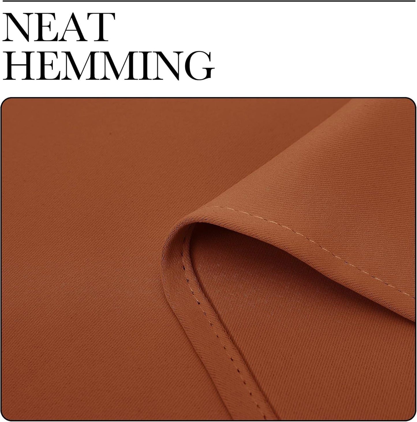 NICETOWN Blackout Curtains - Thermal Insulated Privacy Drapes for Windows | Burnt Orange, 42 x 63 Inches