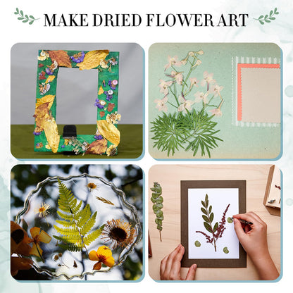 Aboofx Large Flower Press Kit for Adults,10.8"x6.9" 6 Layers Wooden Flower Pressing Kit for Pressed Flowers Herbs Leaf, DIY Flowers Preservation for Bookmark Wedding, Art & Craft Kits Gift for Adult