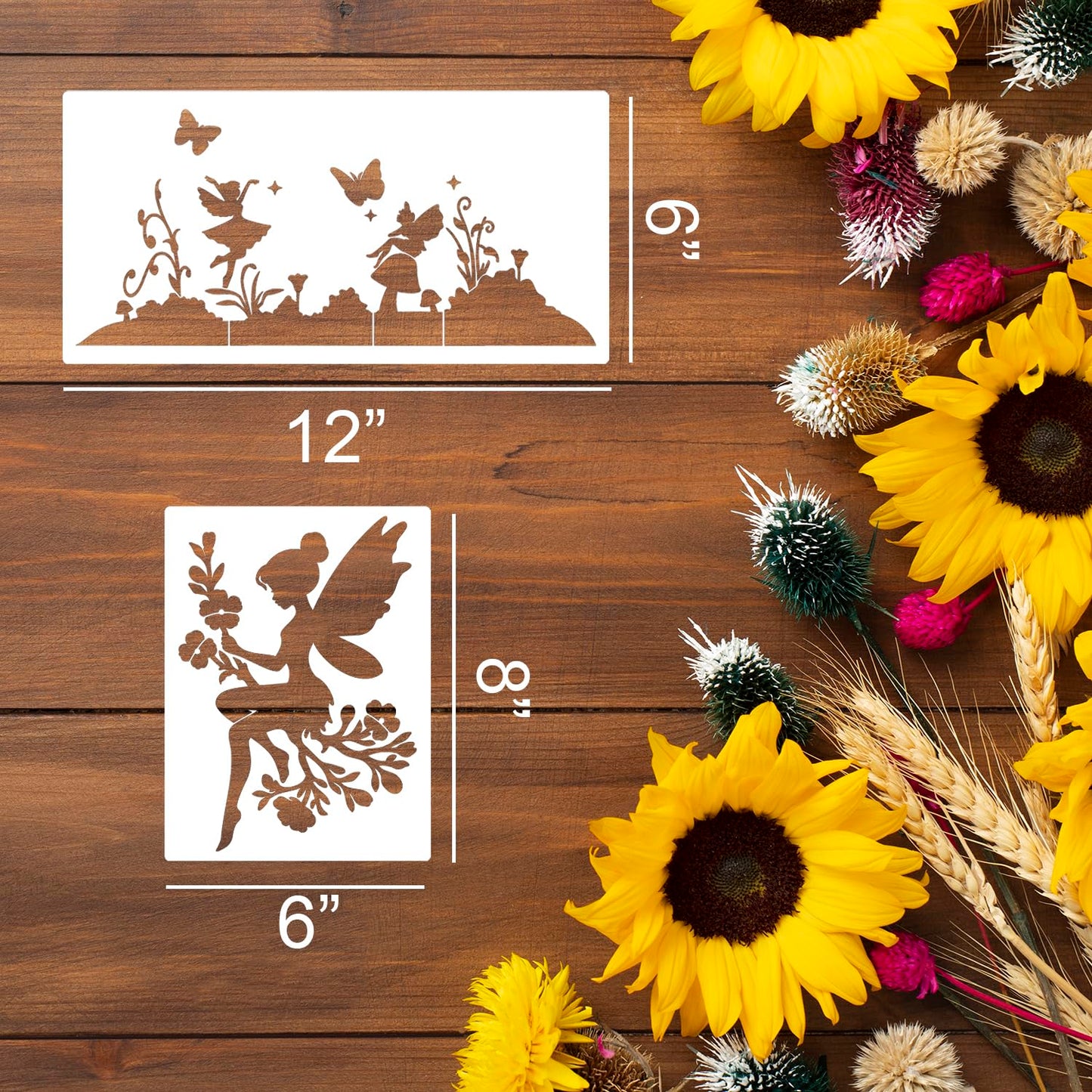 Fairy Stencils for Crafts Reusable Paint Stencil DIY Crafts Stencils for Painting on Wood Fabric Card T-Shirt