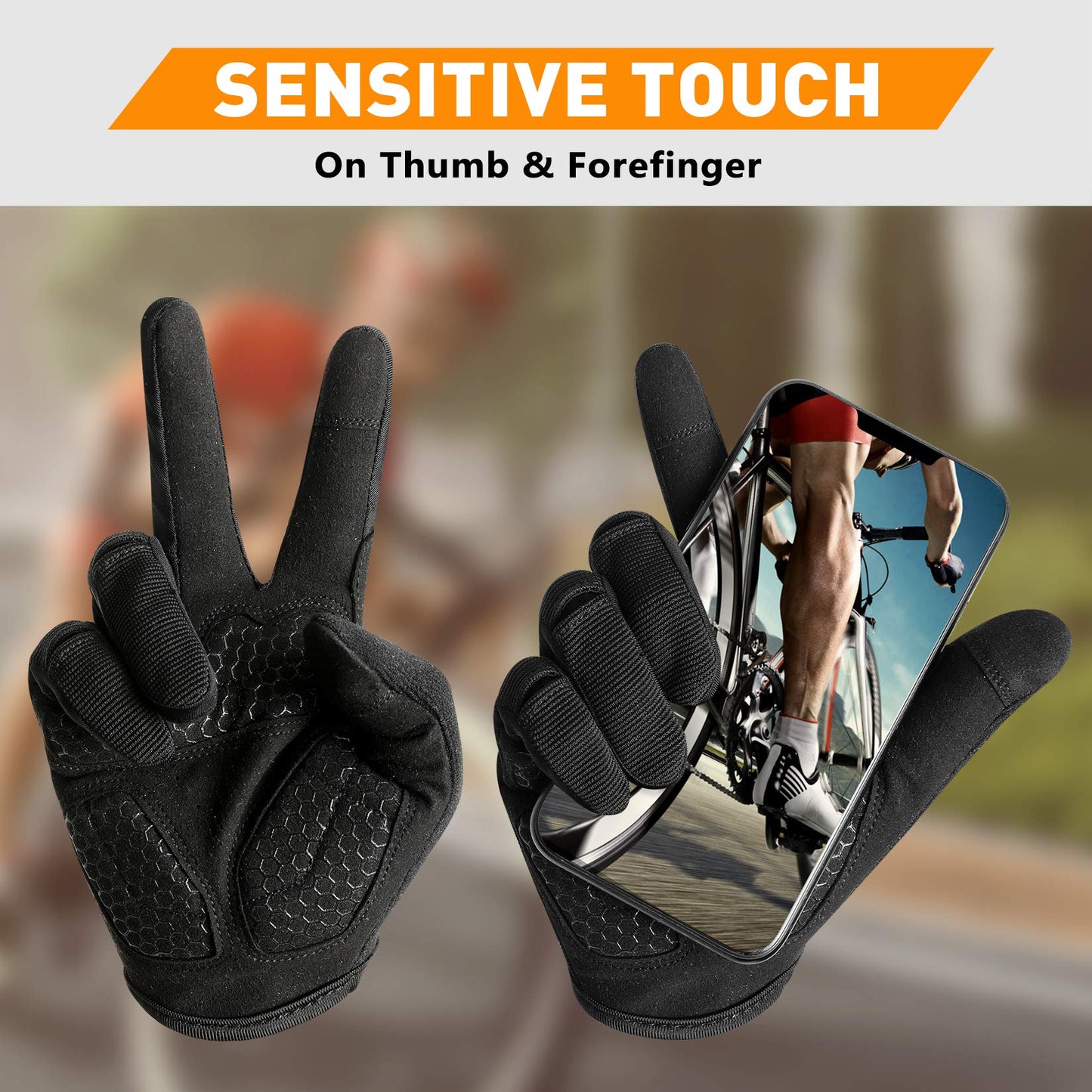 Full Fingers Workout Gloves for Women & Men - Gym Gloves with Extra Grip Foam Padding & Anti-Slip for Fitness, Training & Cycling