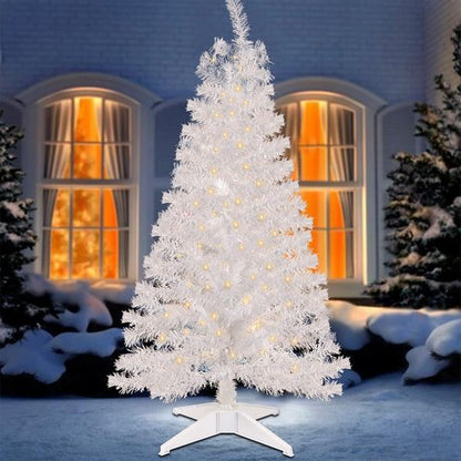 Juegoal 4 FT Pre-Lit Artificial Christmas Tree - 70 Warm White Battery Lights | 8 Modes & Timer for Festive Decor