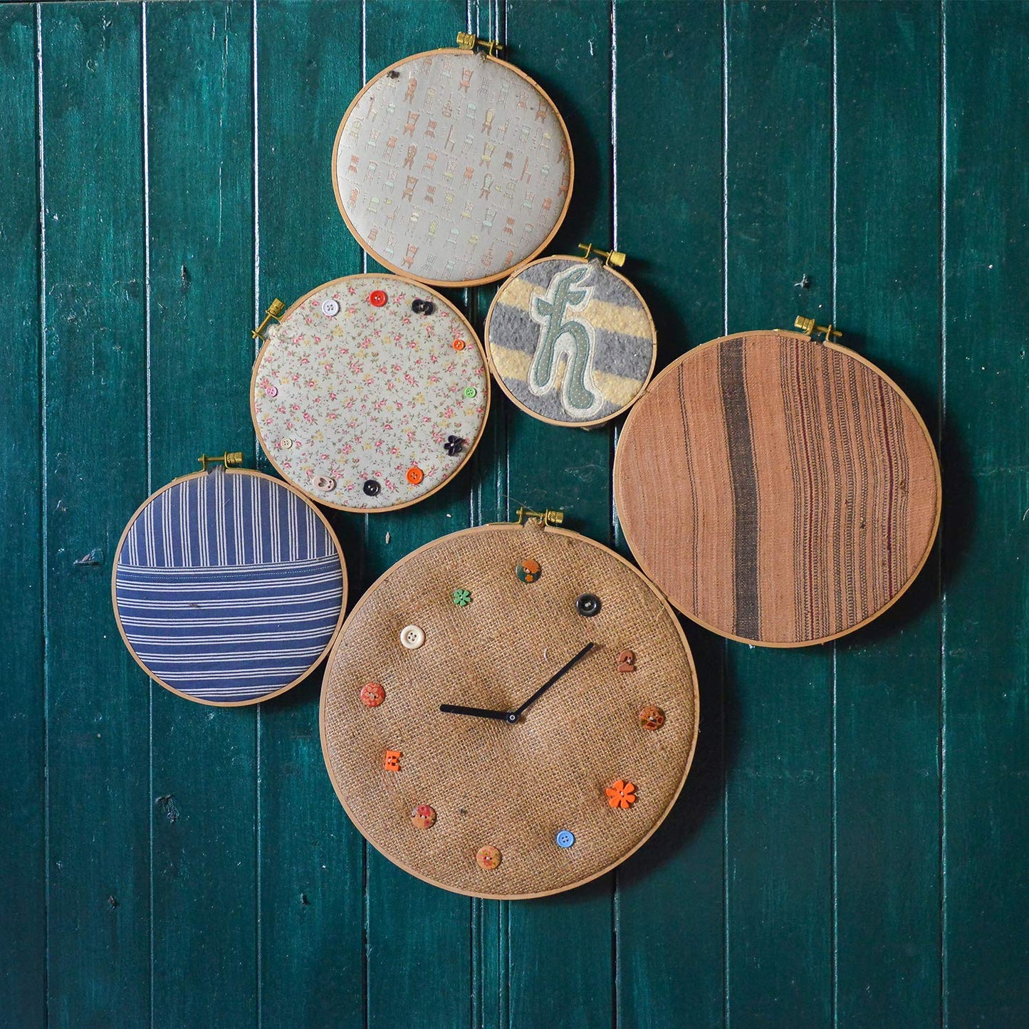 Sherbo 3 Pieces Beech Wood Embroidery Hoops Set By 4 Inch to 6 Inch Circle Hoop Ring Cross Stitch Cotton for DIY Embroidery Floss Starter of Sewing Art Kits Crafts