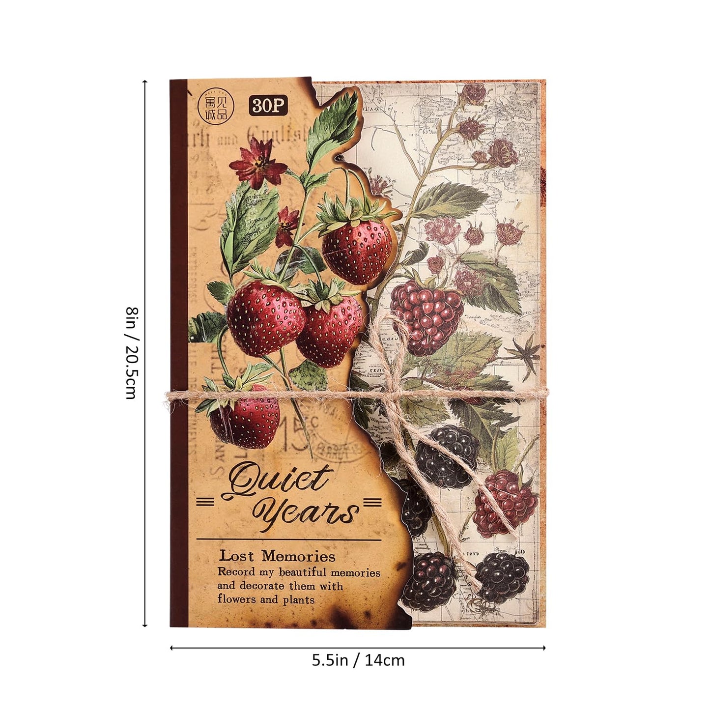120 Sheets Vintage Botanical Scrapbook Paper Set, Journaling Scrapbooking Supplies Craft Decoupage Papers Kit, 4 Themes x 30 Mushroom Floral Antique Letter Design for Junk Journals Collage Card Making