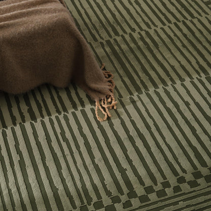Revival Rugs Soloba 8'x10' Area Rugs for Living Room Bedroom Dining Room - Washable, 100% Recycled, Oeko-TEX Certified, Modern, Medium Pile, Green
