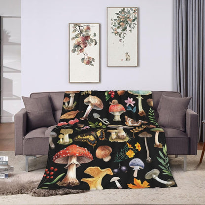 Knerova Cozy 40"x50" Mushroom Blanket - Ultra Soft Mushroom Throw Blanket, Super Fuzzy Plush Fleece Warm Stuffed Animal