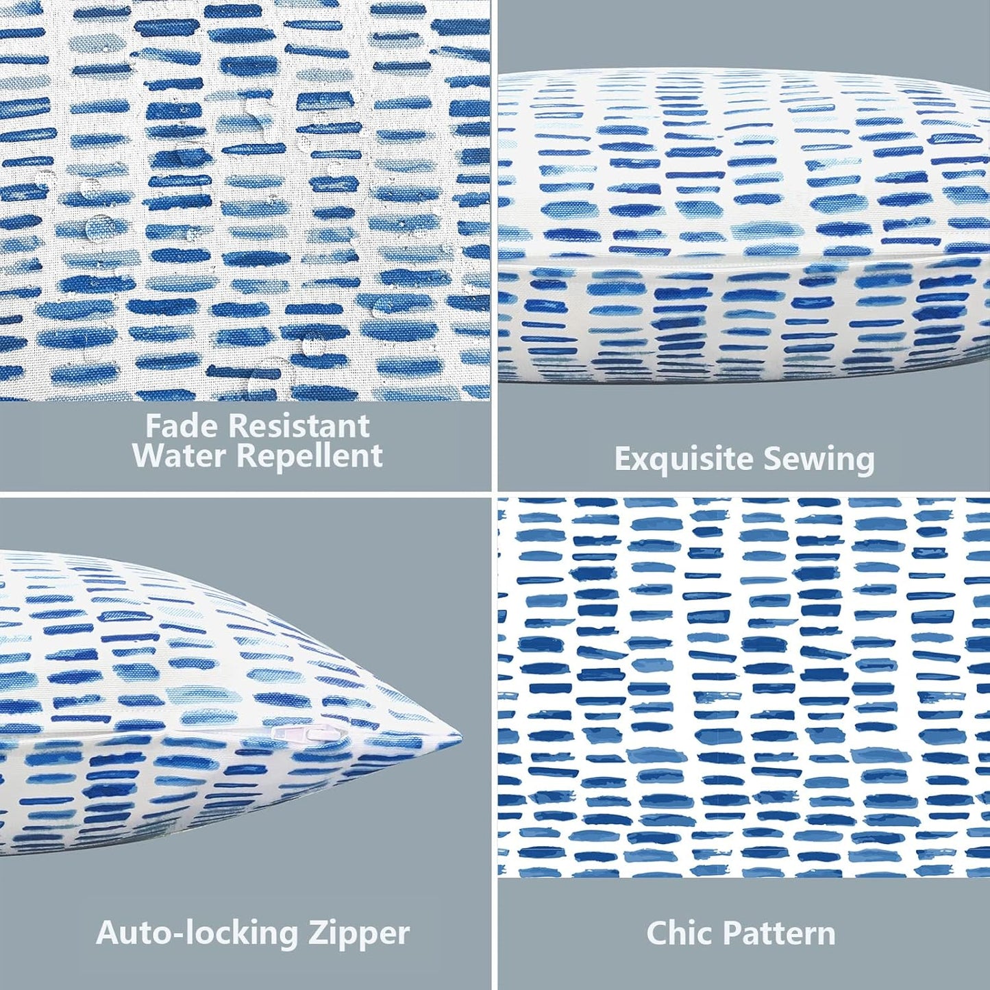 LVTXIII Outdoor Pillow Covers ONLY, Square Throw Pillow Covers, Modern Cushion Cases for Sofa, Patio, Couch Decoration,