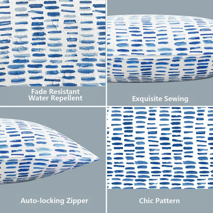 LVTXIII Outdoor Pillow Covers ONLY, Square Throw Pillow Covers, Modern Cushion Cases for Sofa, Patio, Couch Decoration,