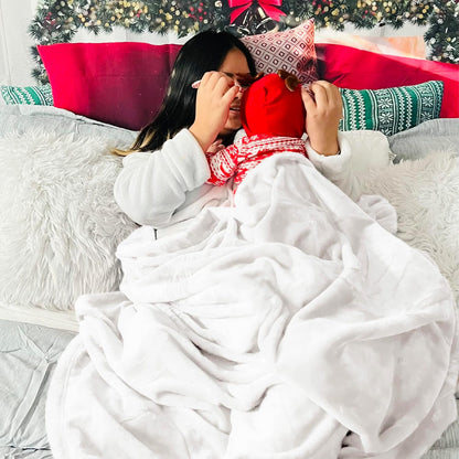 Bedsure GentleSoft Fleece Bed Blanket - Plush, Lightweight, Cozy Luxury in Full Size White | 84x90 Inches